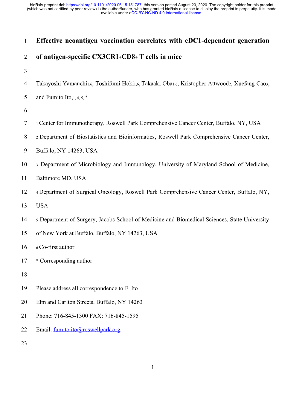 Effective Neoantigen Vaccination Correlates with Cdc1-Dependent Generation