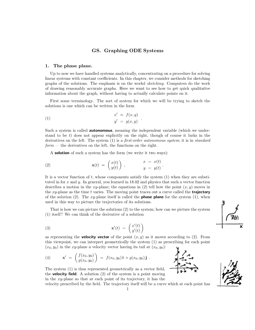 GS. Graphing ODE Systems