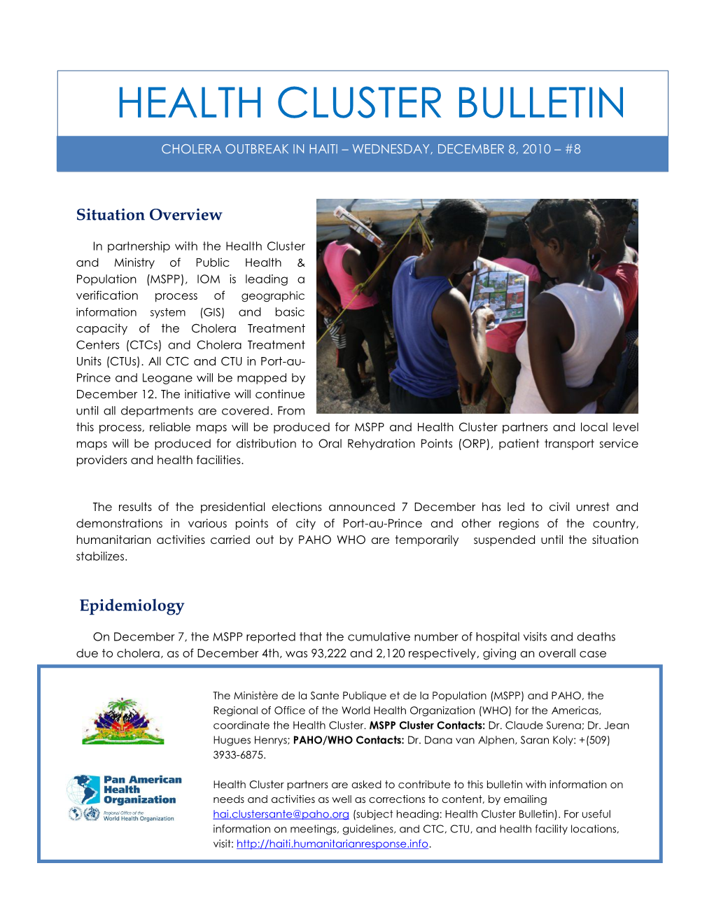 Health Cluster Bulletin