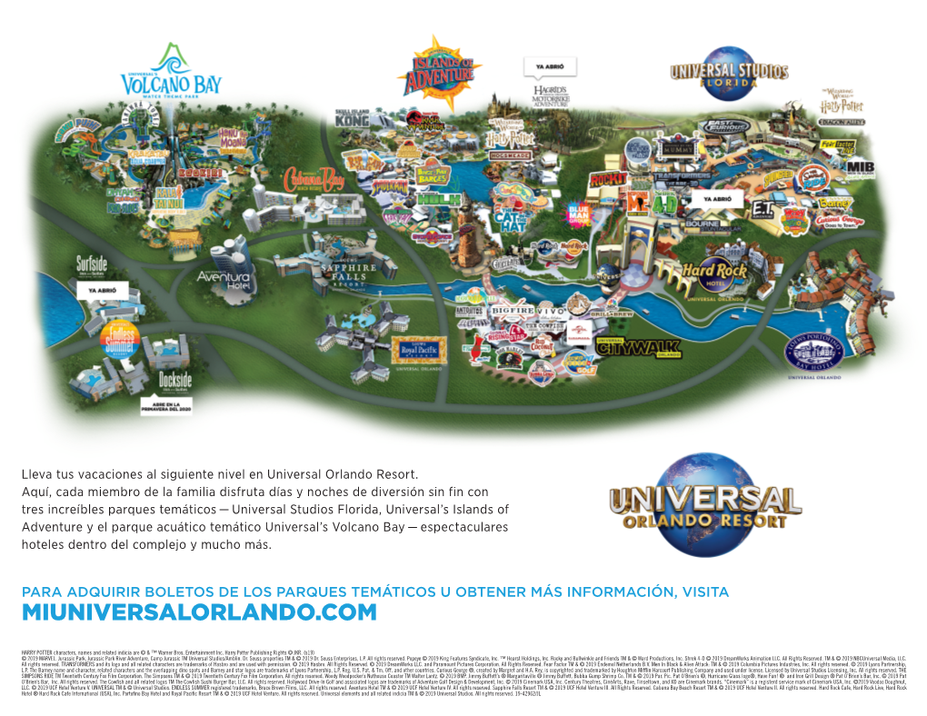 Universal Orlando Mapa