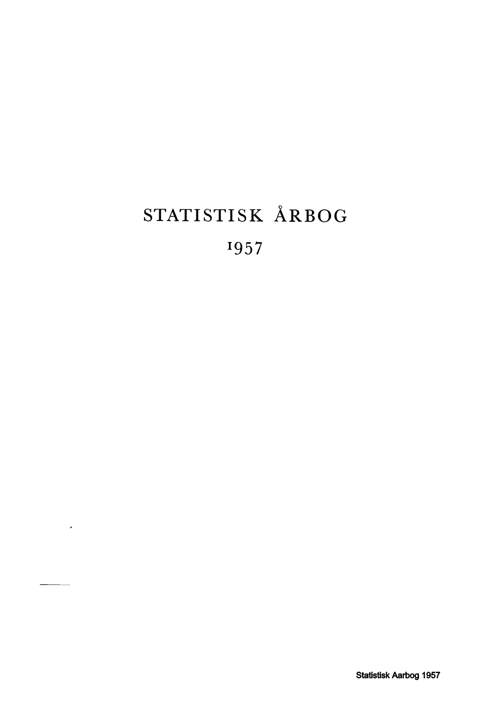 Statistisk Årbog 1957