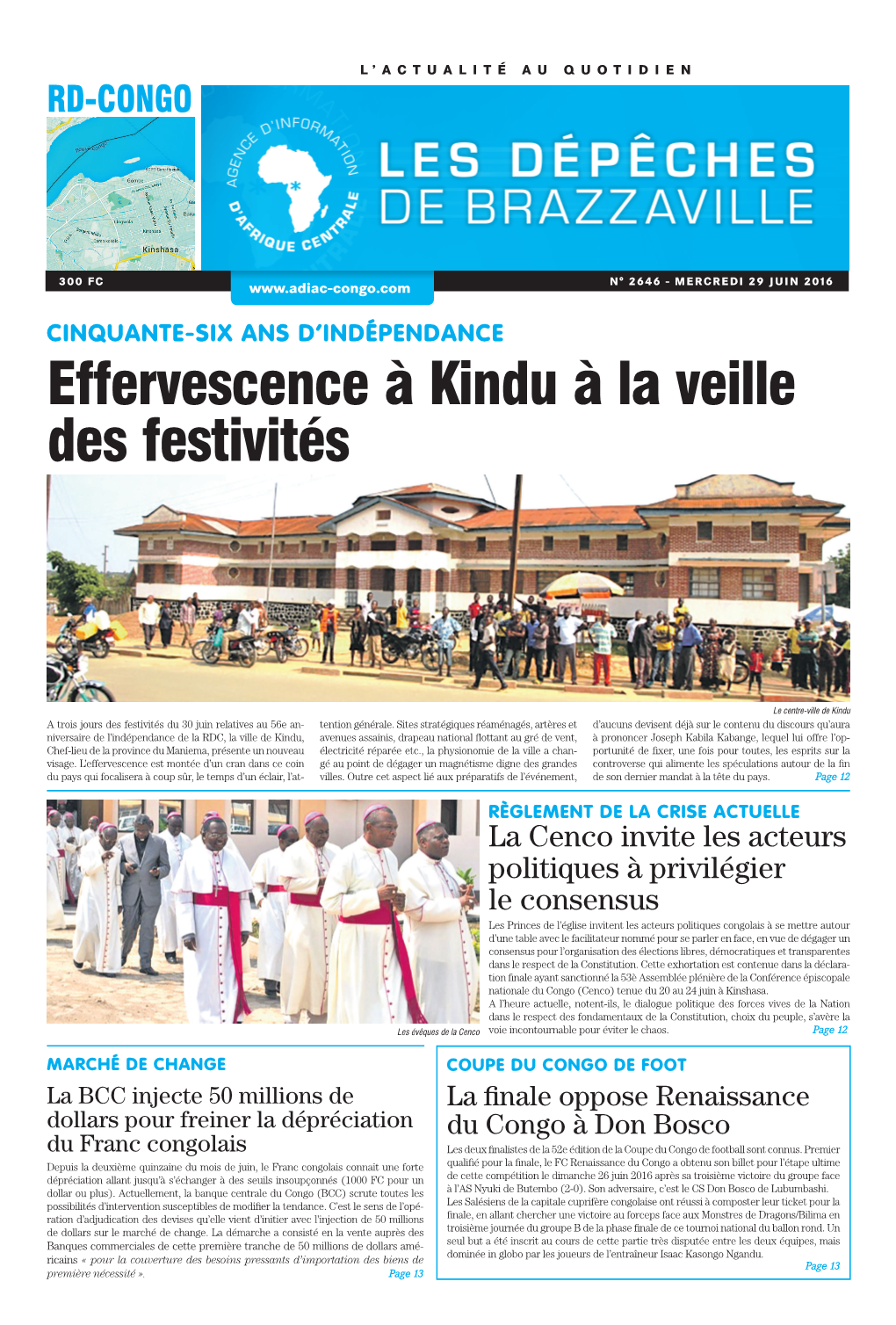 Effervescence À Kindu À La Veille Des Festivités