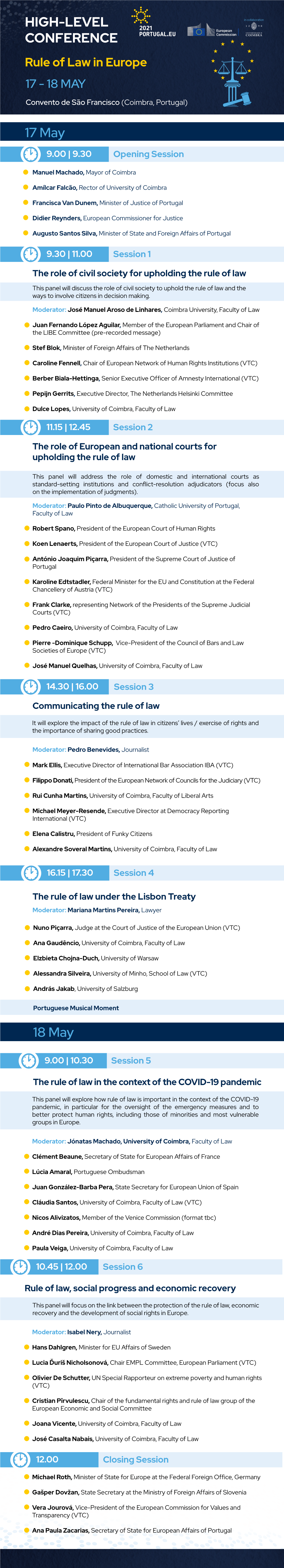 Rule of Law in Europe 17 - 18 MAY