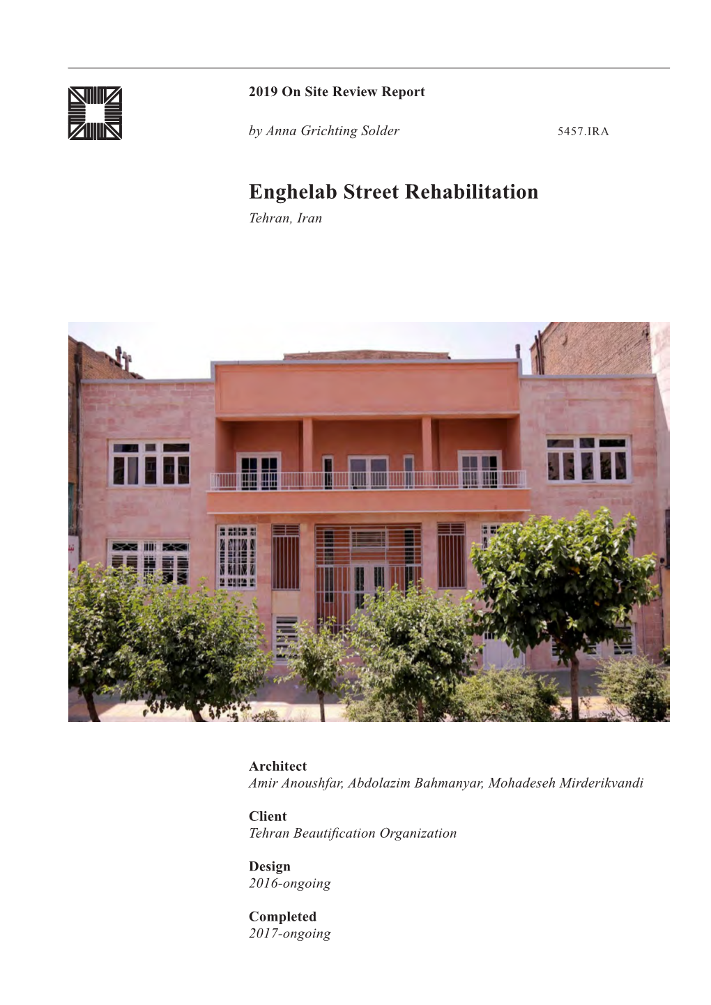 Enghelab Street Rehabilitation Tehran, Iran