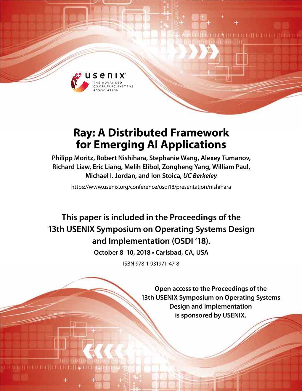 Ray: a Distributed Framework for Emerging AI Applications