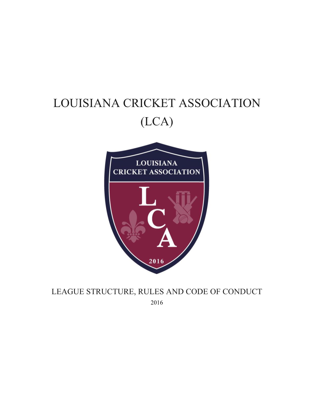 Louisiana Cricket Association (Lca)