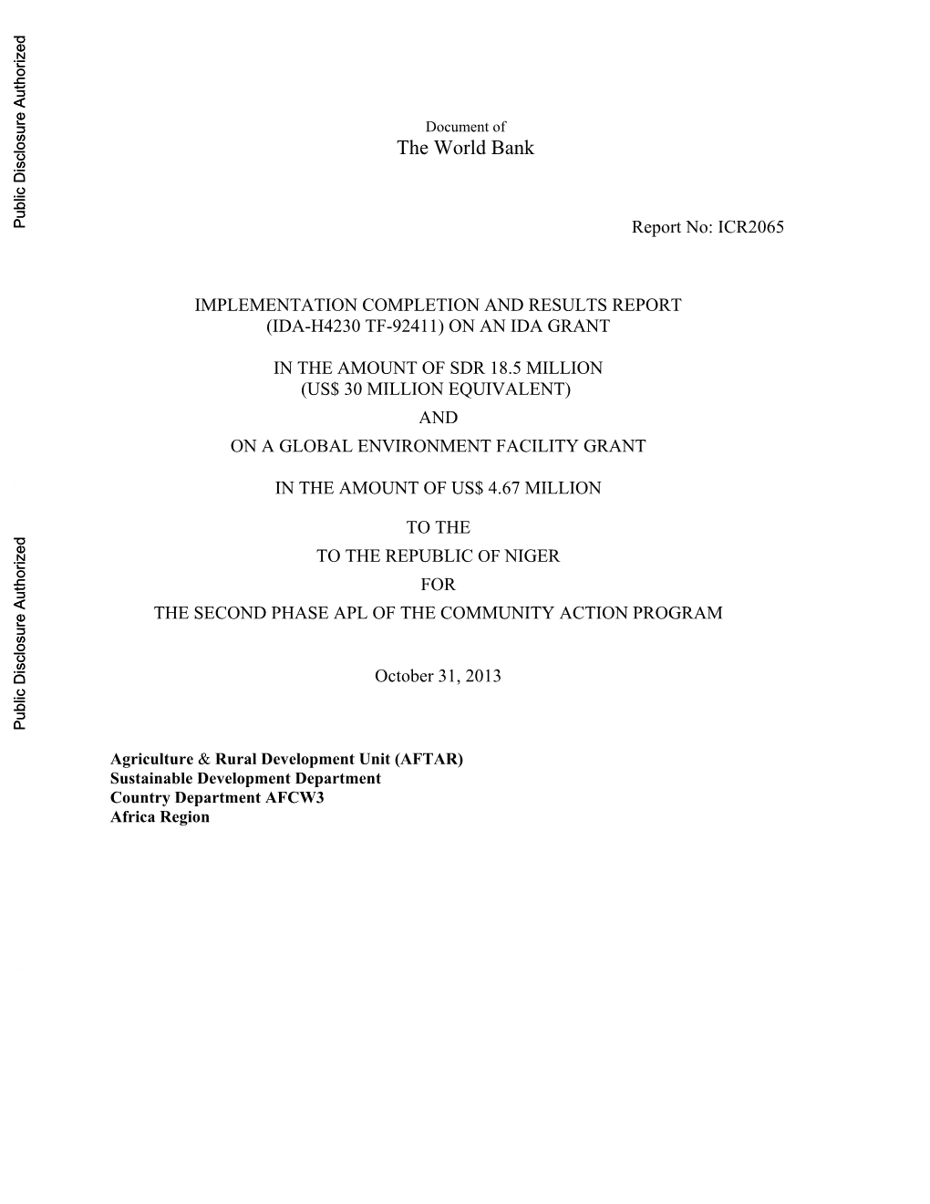 World Bank Document