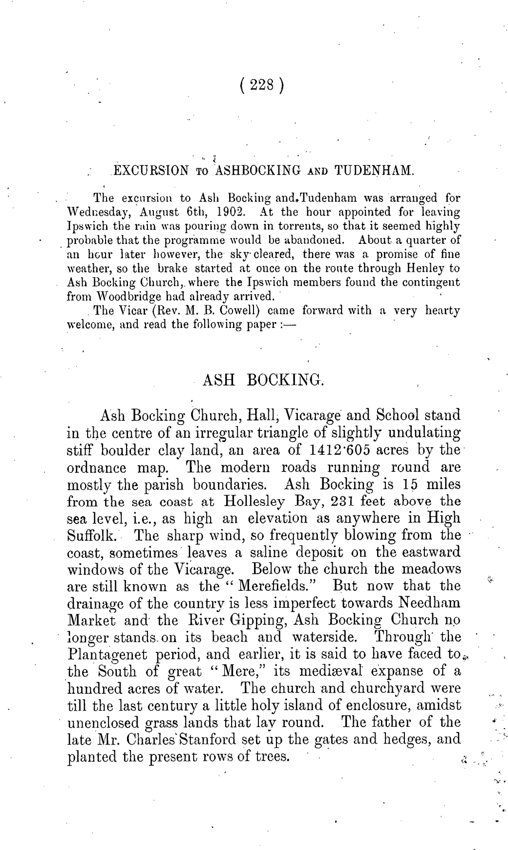 ( 228 ) ASH BUCKING. Ash Bocking Church, Hall