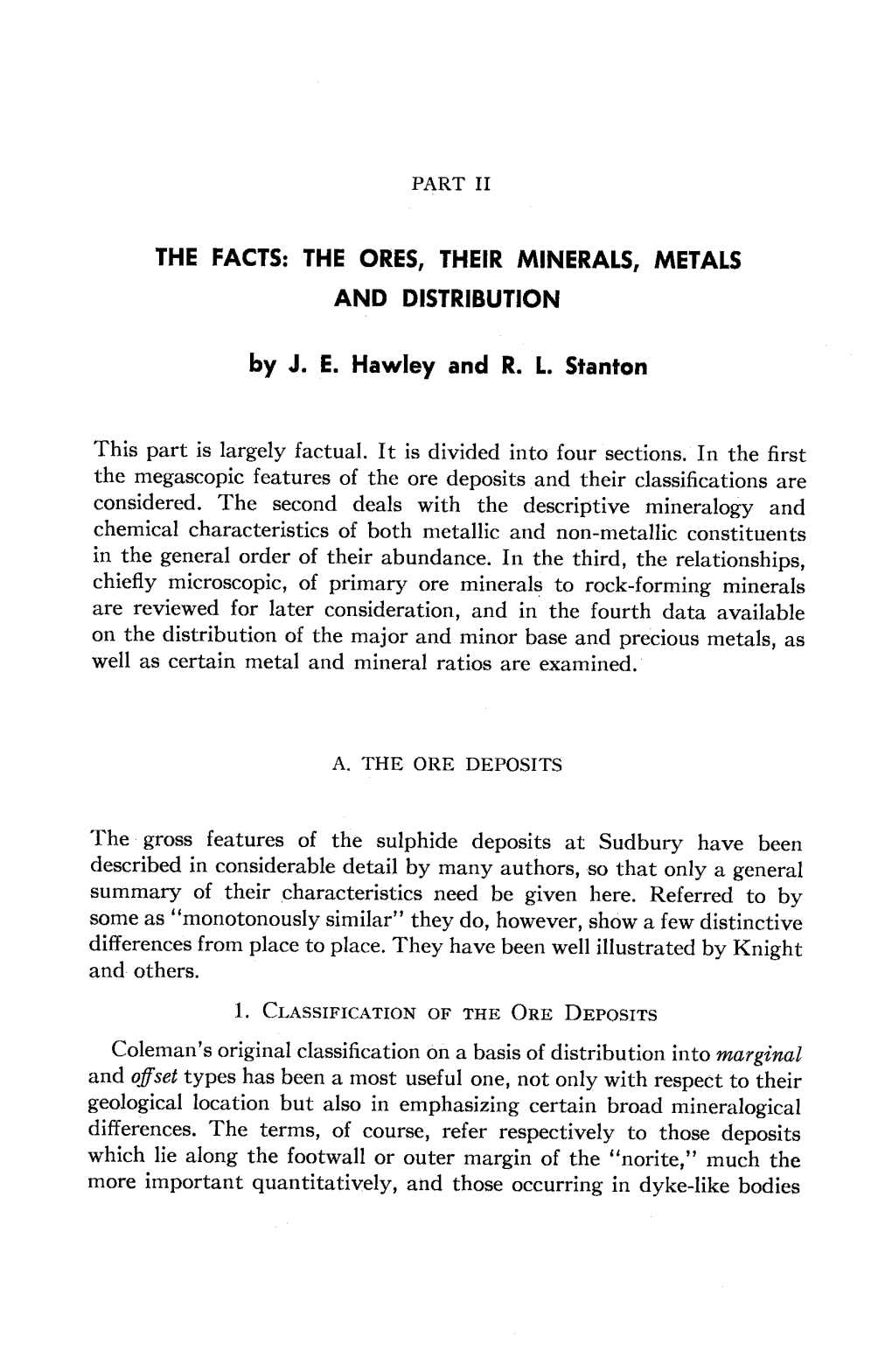 THE ORES, THEIR M|NERAIS, METALS and DISTRIBUTION By