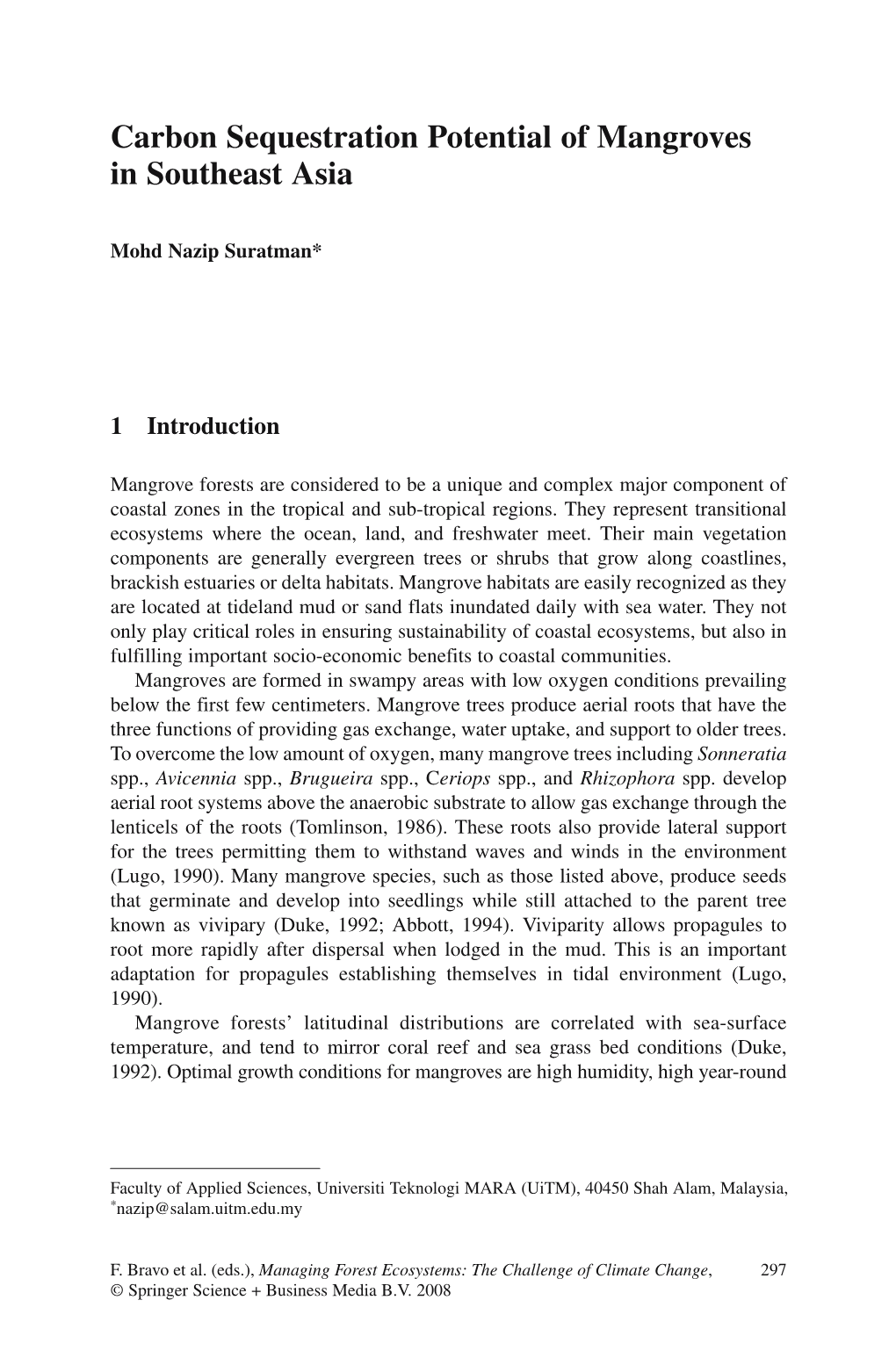 Carbon Sequestration Potential of Mangroves in Southeast Asia