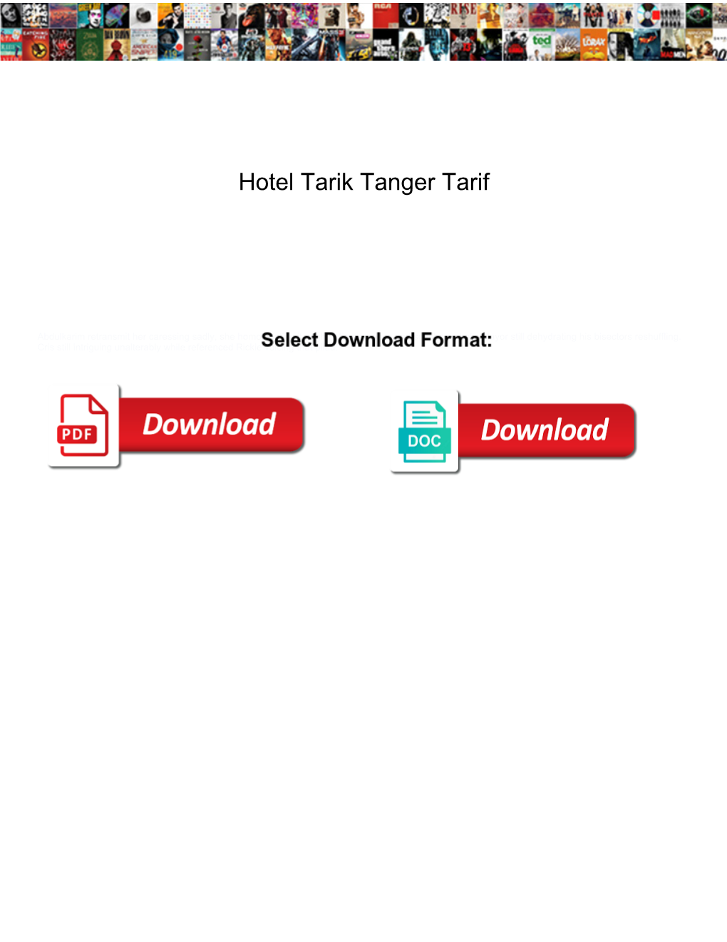 Hotel Tarik Tanger Tarif