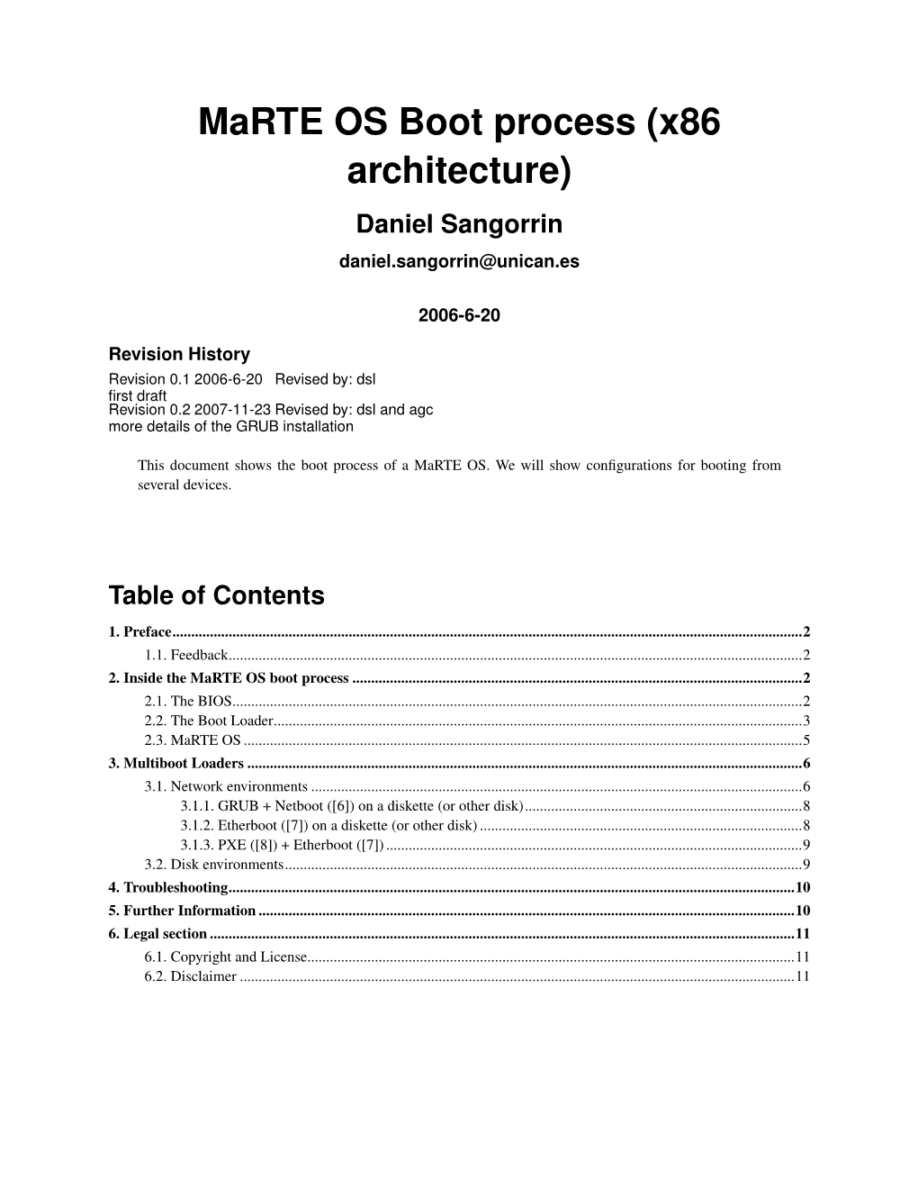 Marte OS Boot Process (X86 Architecture) Daniel Sangorrin Daniel.Sangorrin@Unican.Es