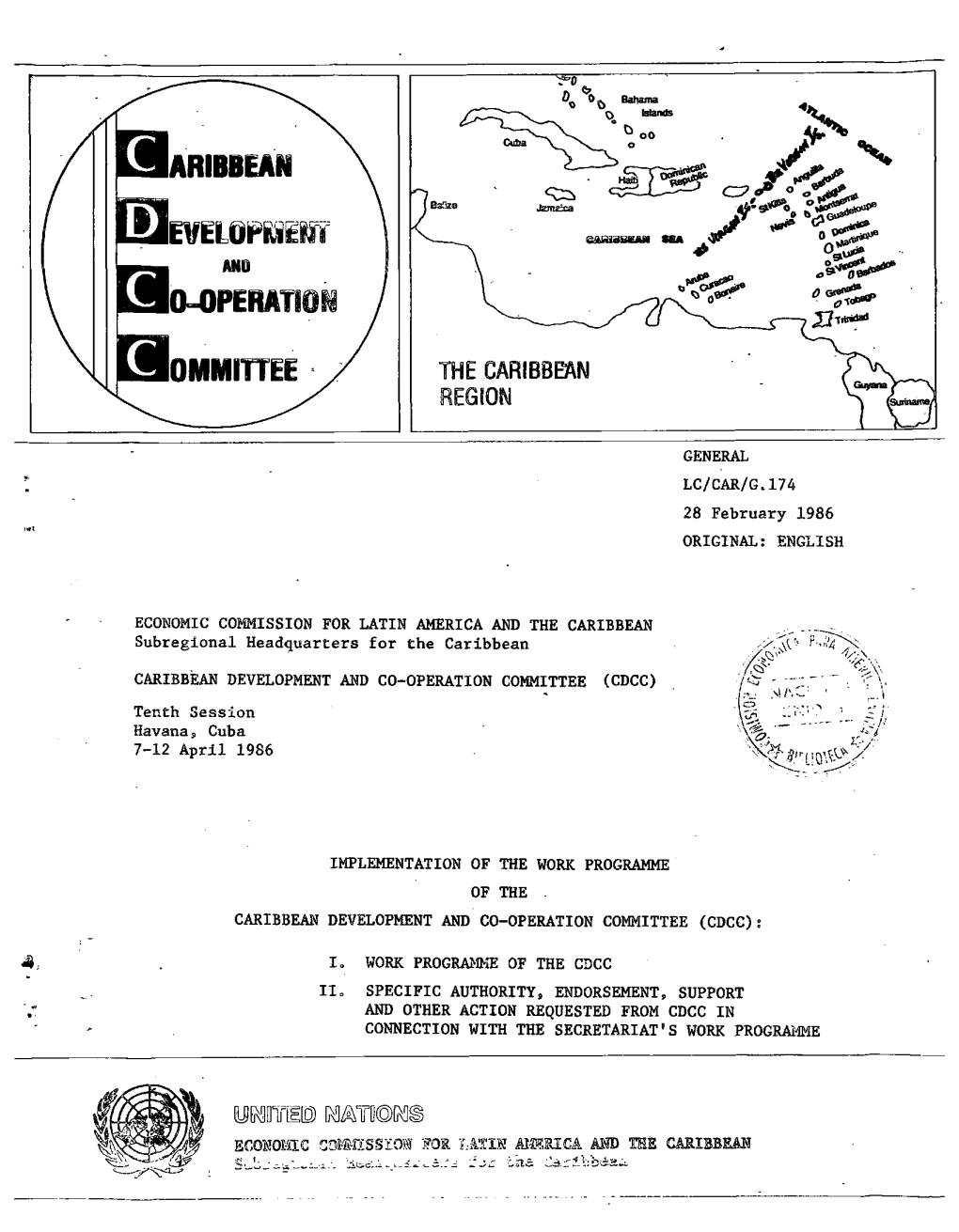 GENERAL LC/CAR/G.174 28 February 1986 ORIGINAL : ENGLISH