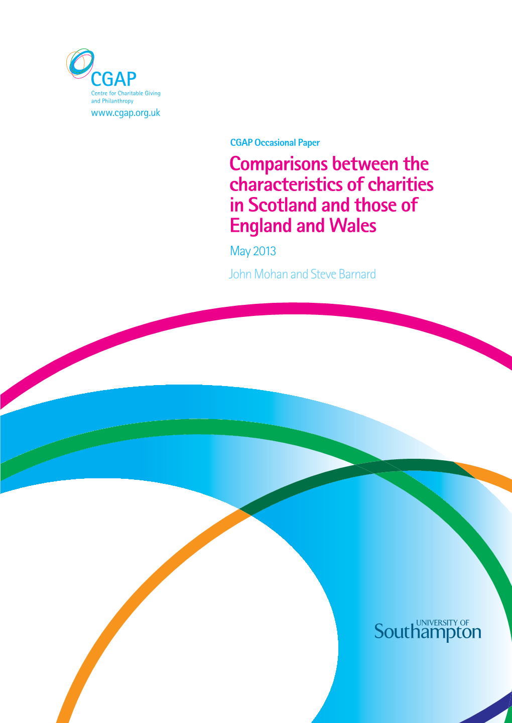 Mohan Barnard Characteristics of Charities in Scotland and Those Of