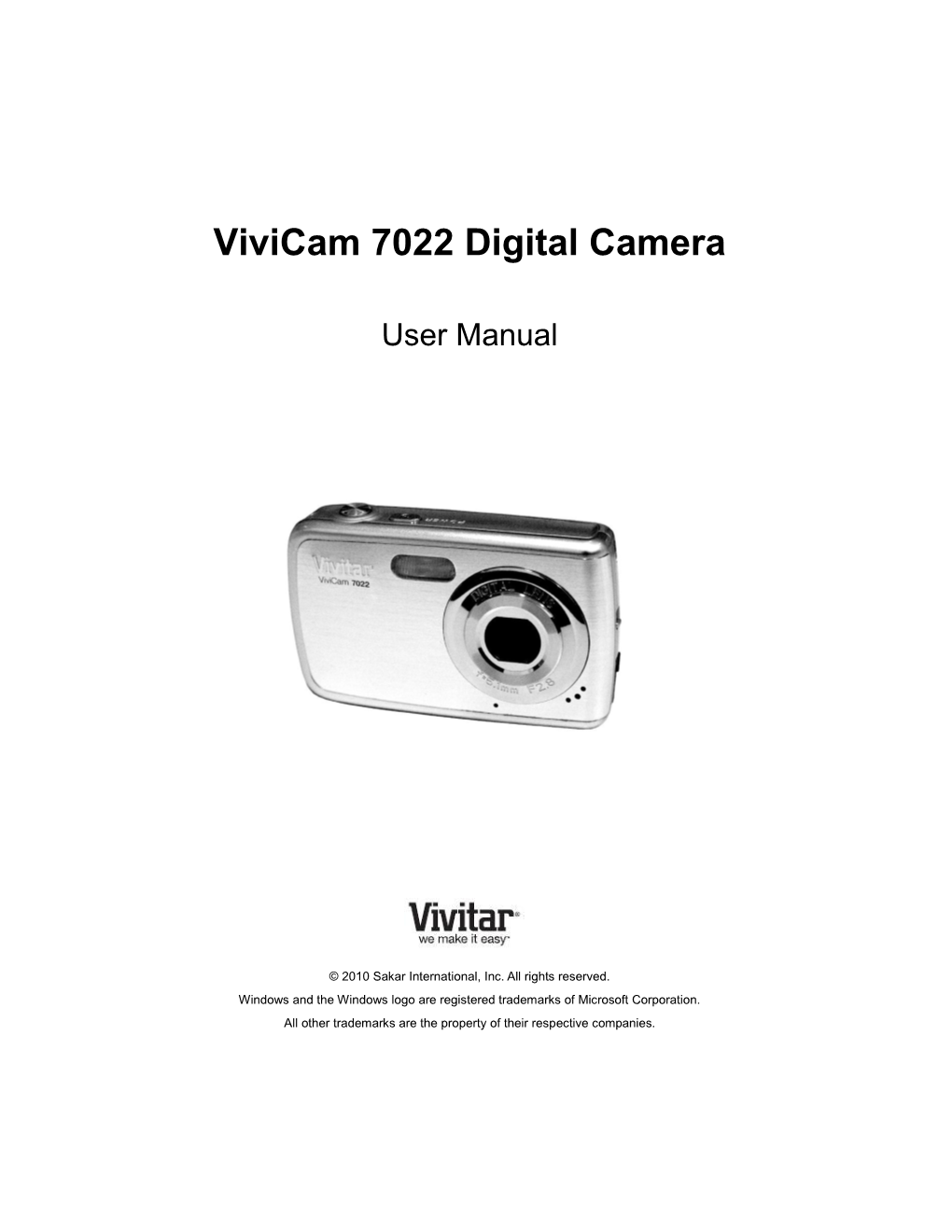 Vivicam 7022 Digital Camera