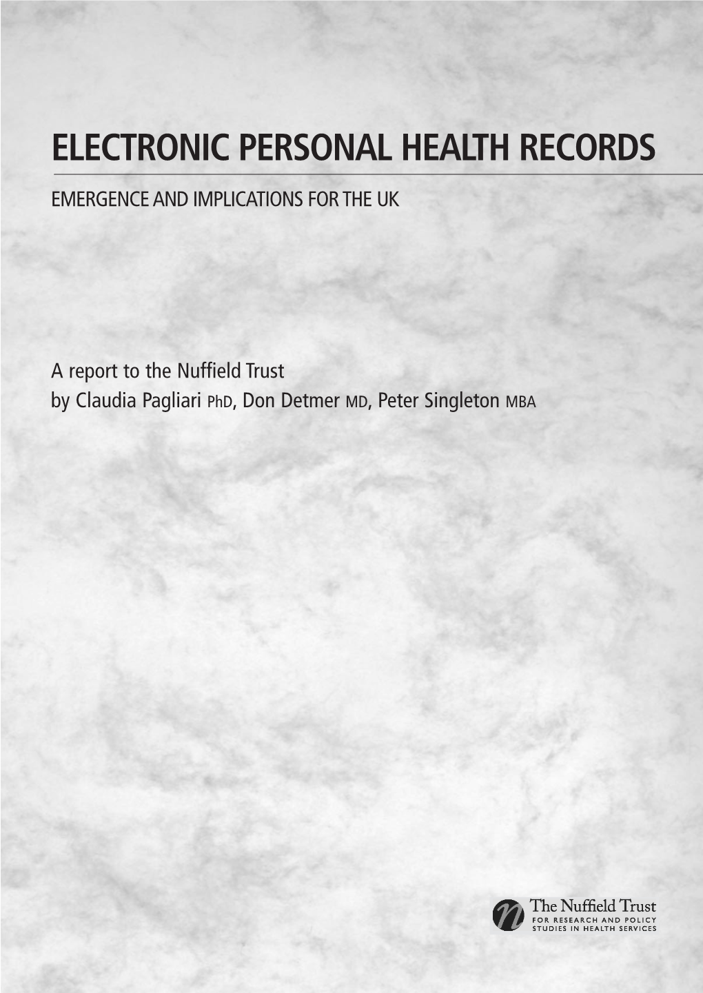 Electronic Personal Health Records Emergence and Implications for the Uk