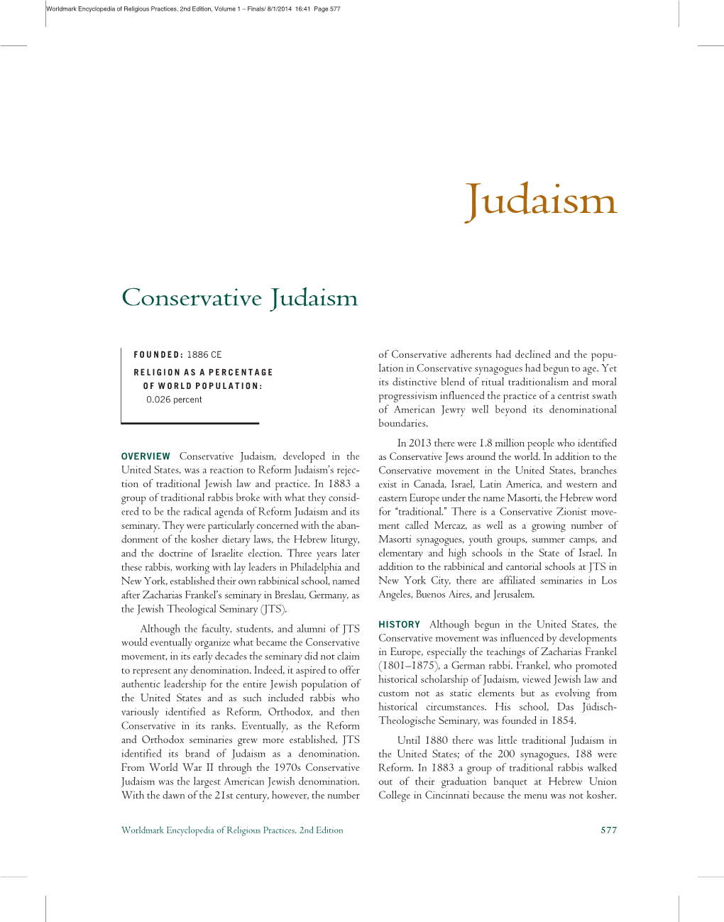 Conservative Judaism