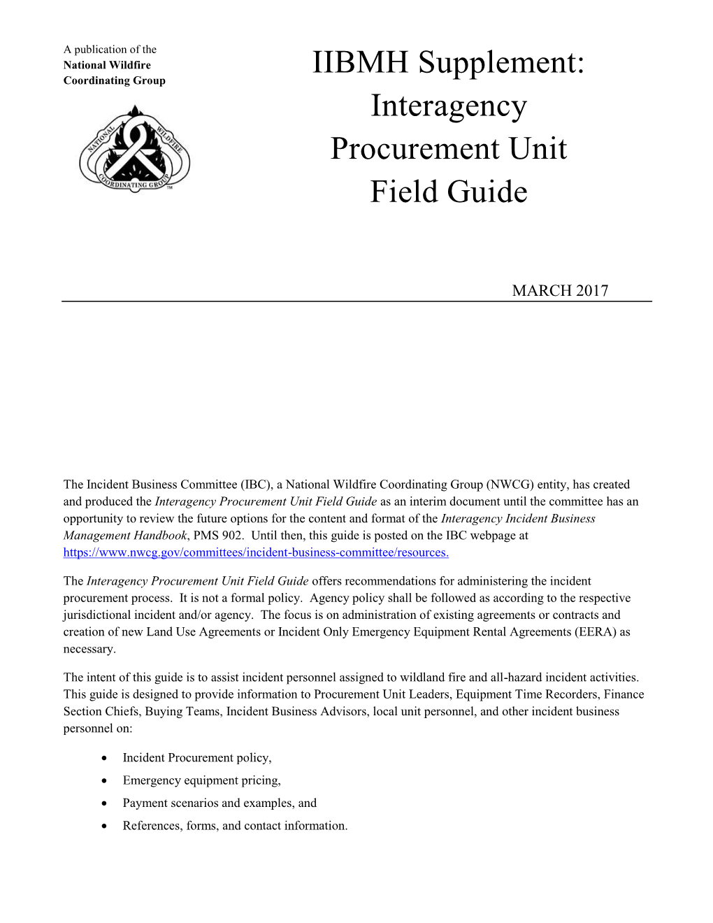 Interagency Procurement Unit Field Guide