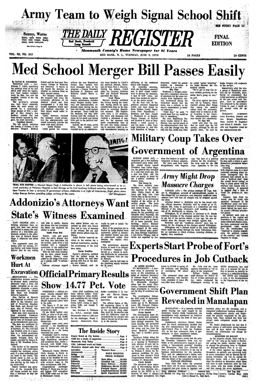 Med School Merger Bill Passes Easily by DAVID M