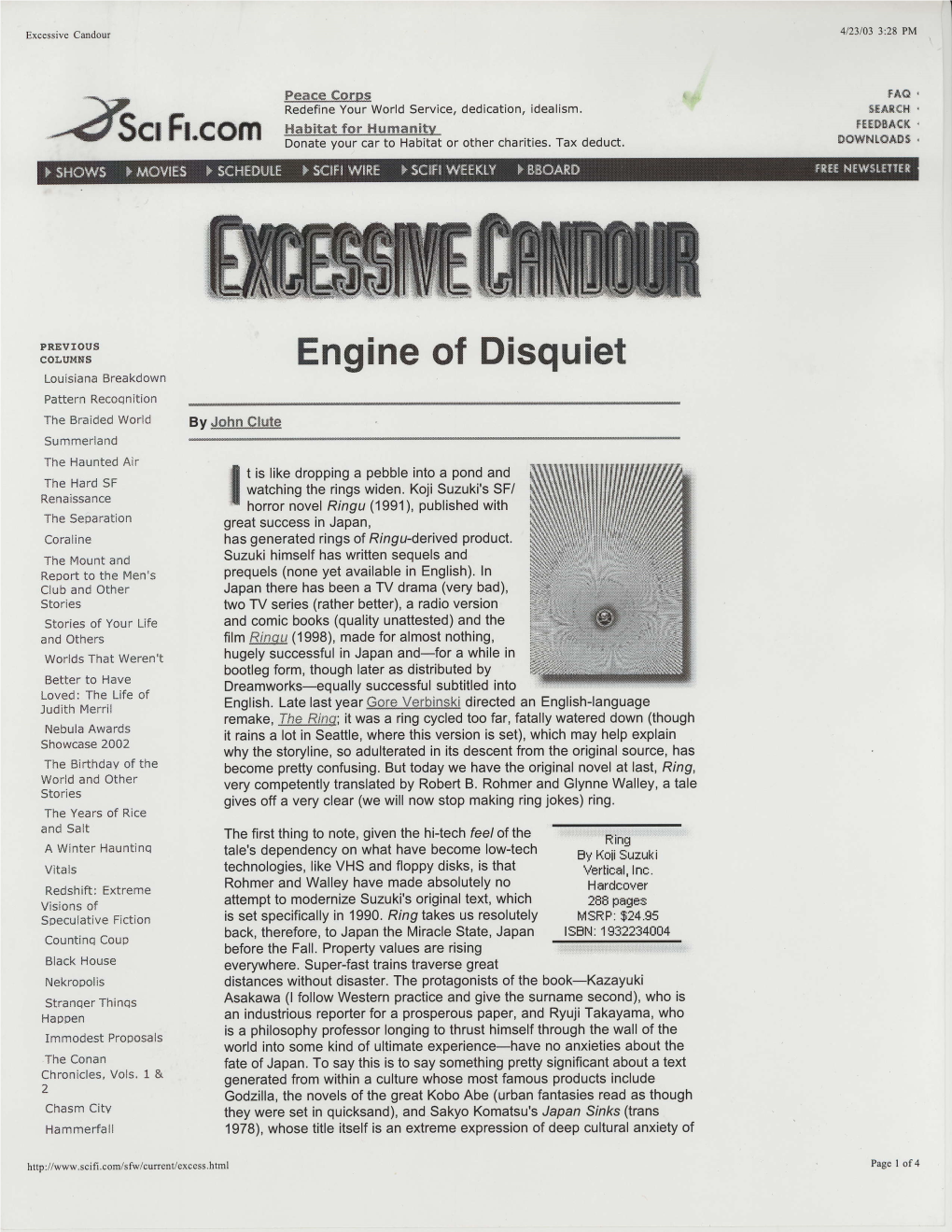 Engine of Disquiet