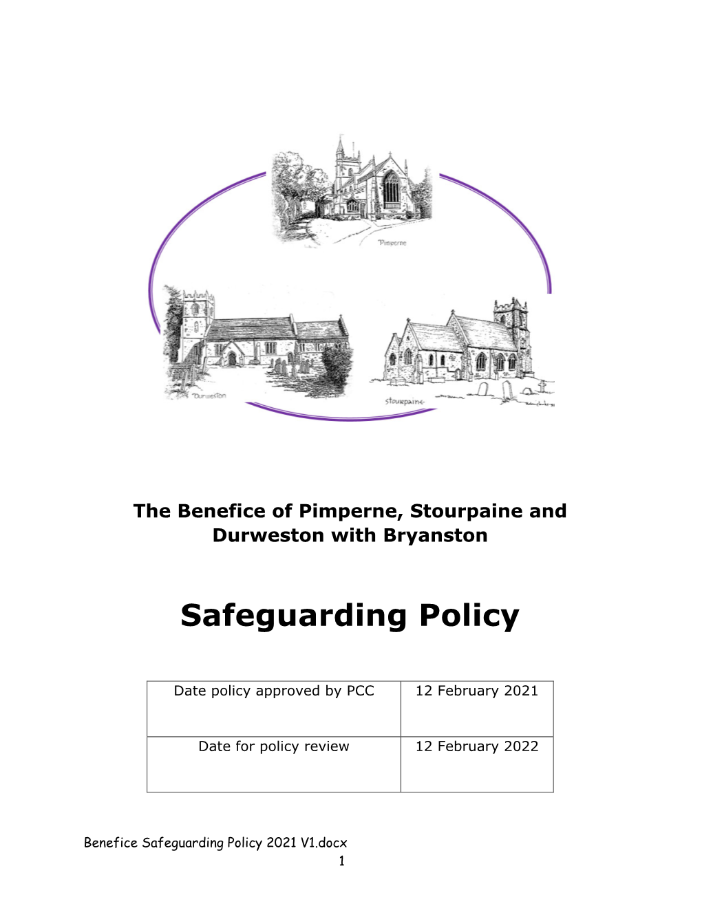 Benefice Safeguarding Policy 2021 V1.Docx 1