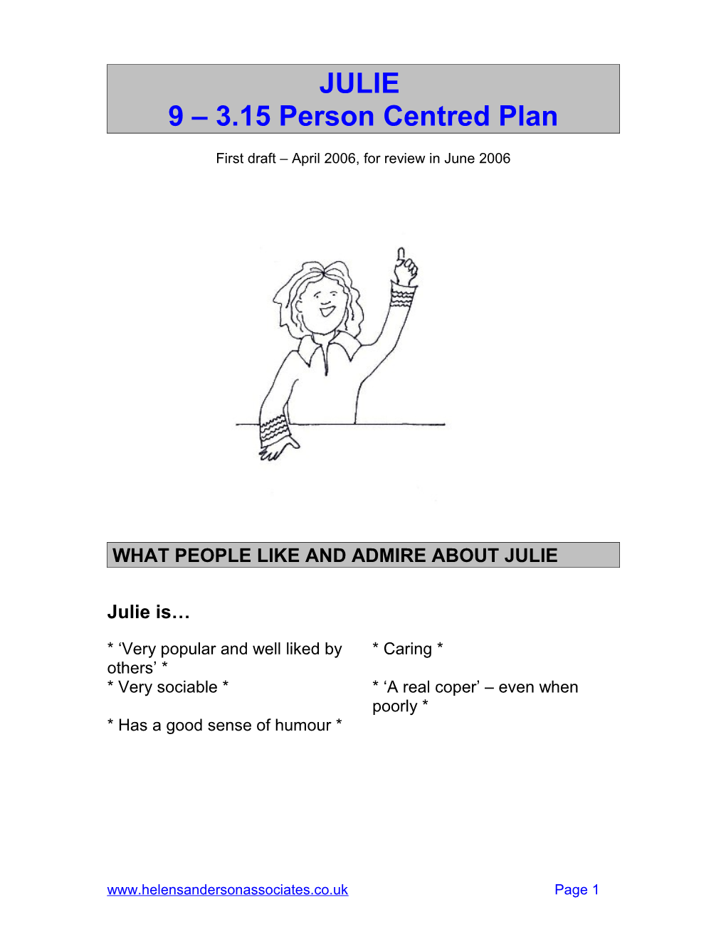 9 3.15 Person Centred Plan