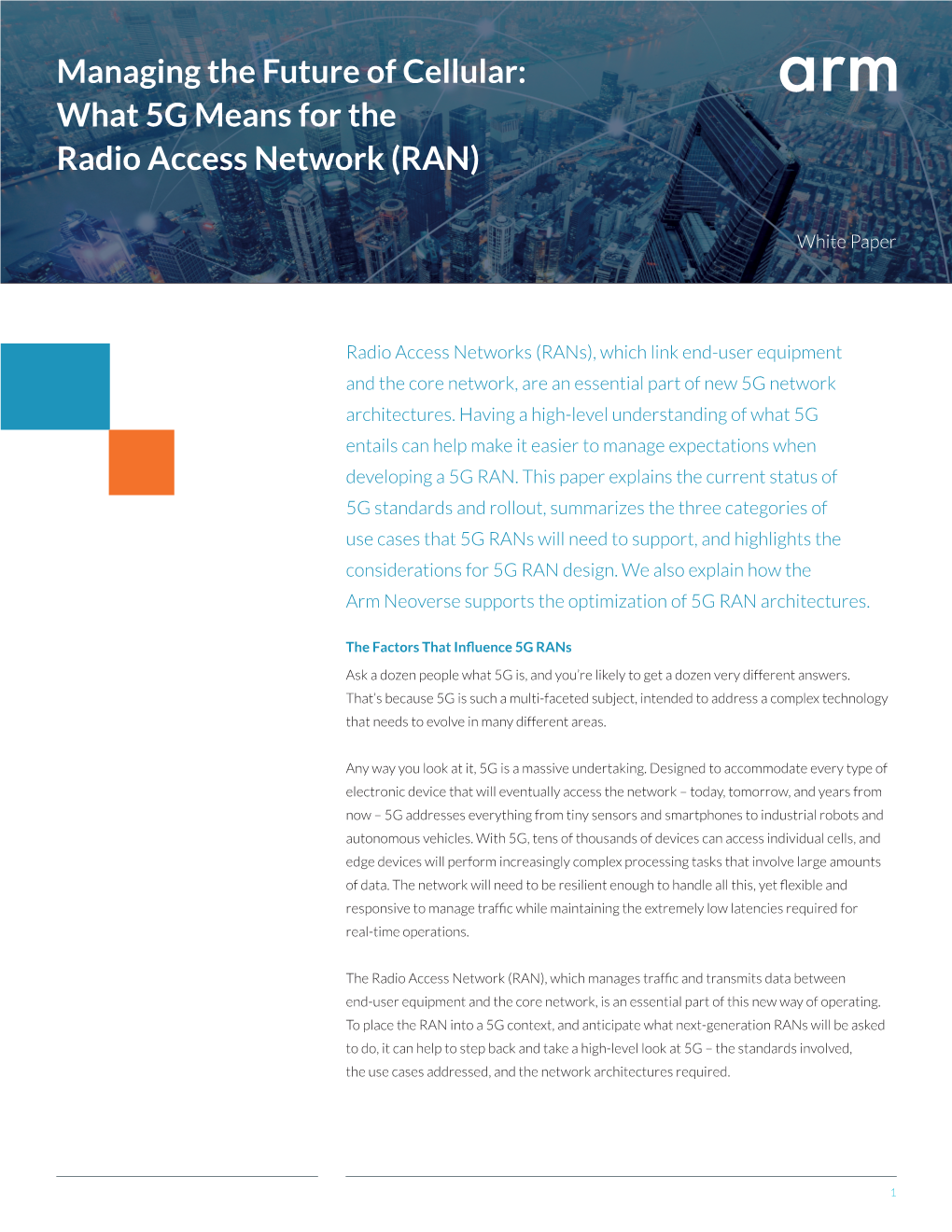 Managing the Future of Cellular: What 5G Means for the Radio Access Network (RAN)