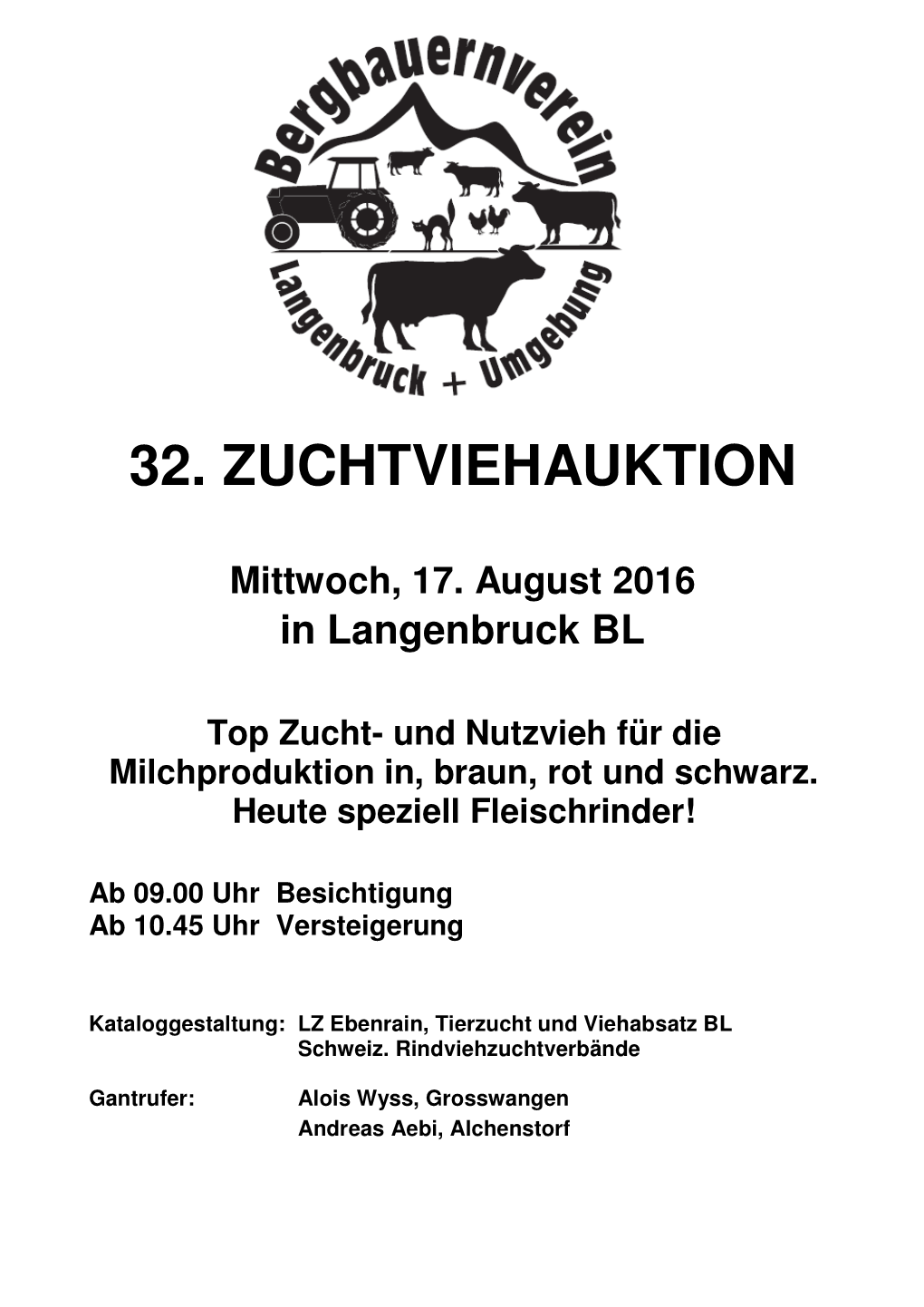 32. Zuchtviehauktion