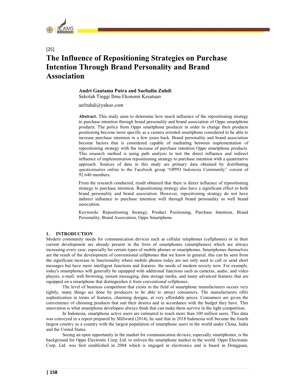 The Influence of Repositioning Strategies on Purchase Intention Through Brand Personality and Brand Association