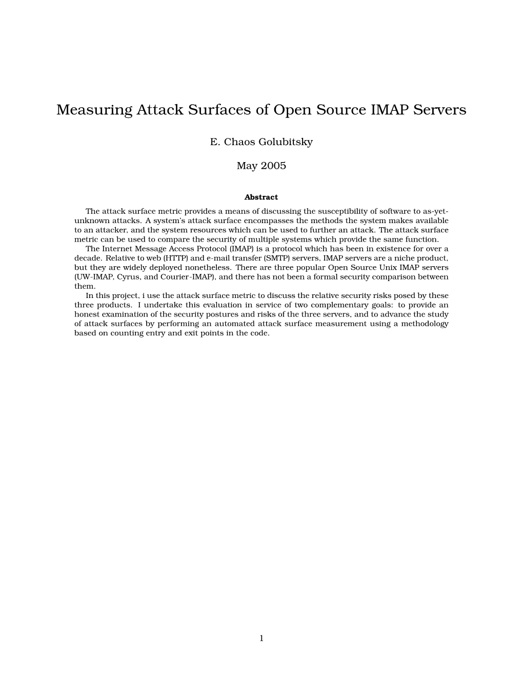 Measuring Attack Surfaces of Open Source IMAP Servers