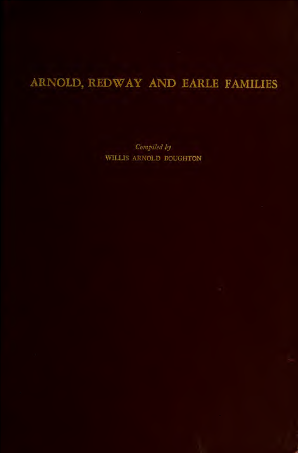 Arnold, Redway and Earle Families