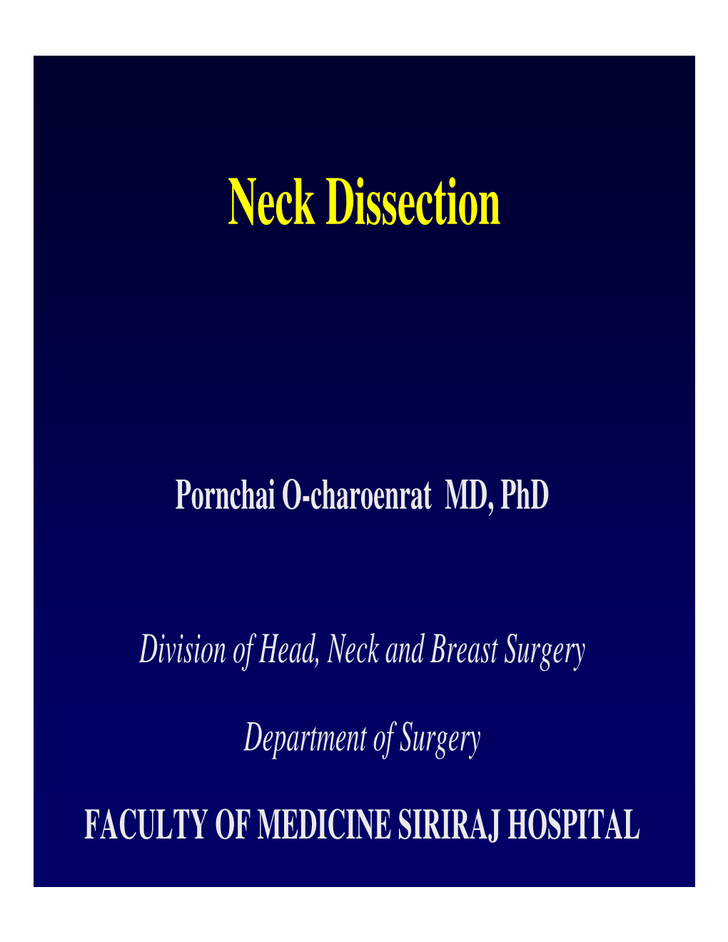 Neck Dissection