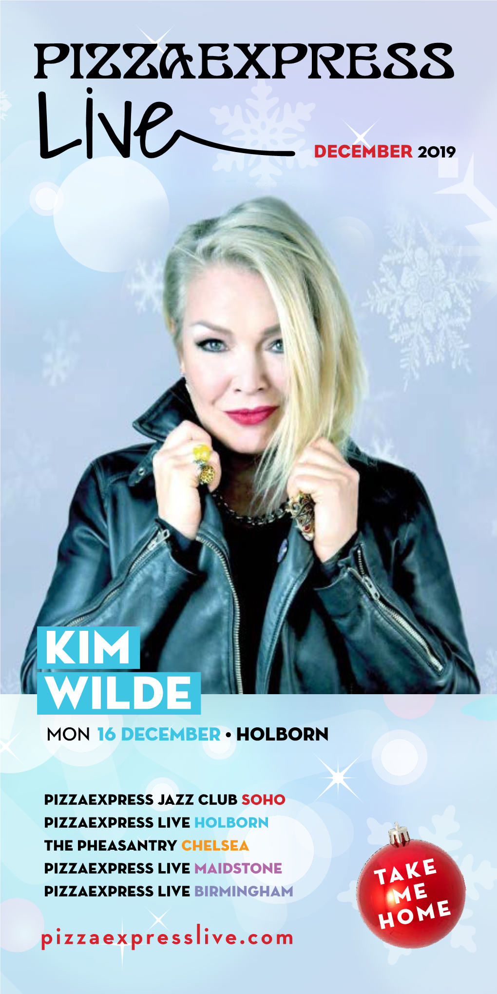 Kim Wilde MON 16 DECEMBER • HOLBORN