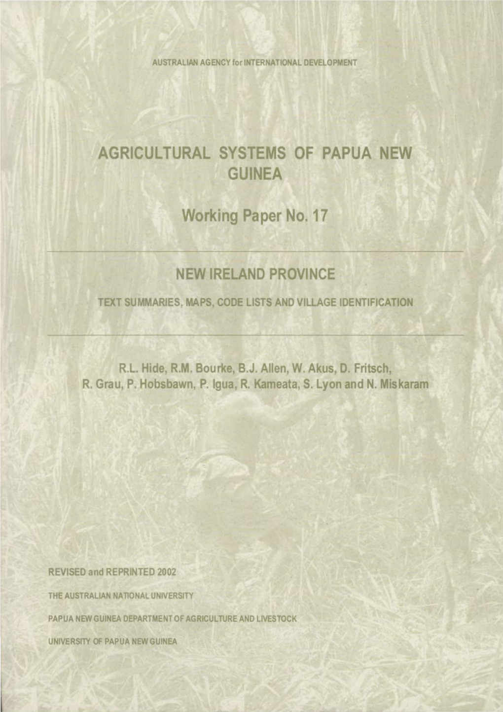 Agricultural Systems of Papua New Guinea