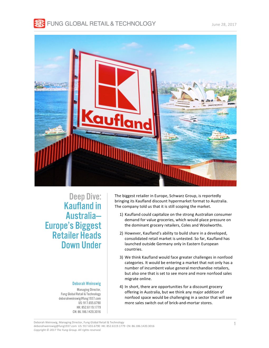 Kaufland in Australia— Europe's Biggest Retailer Heads Down Under