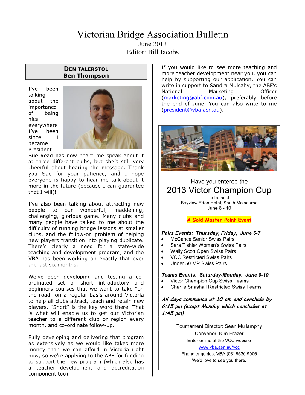 VBA Bulletin June 2013