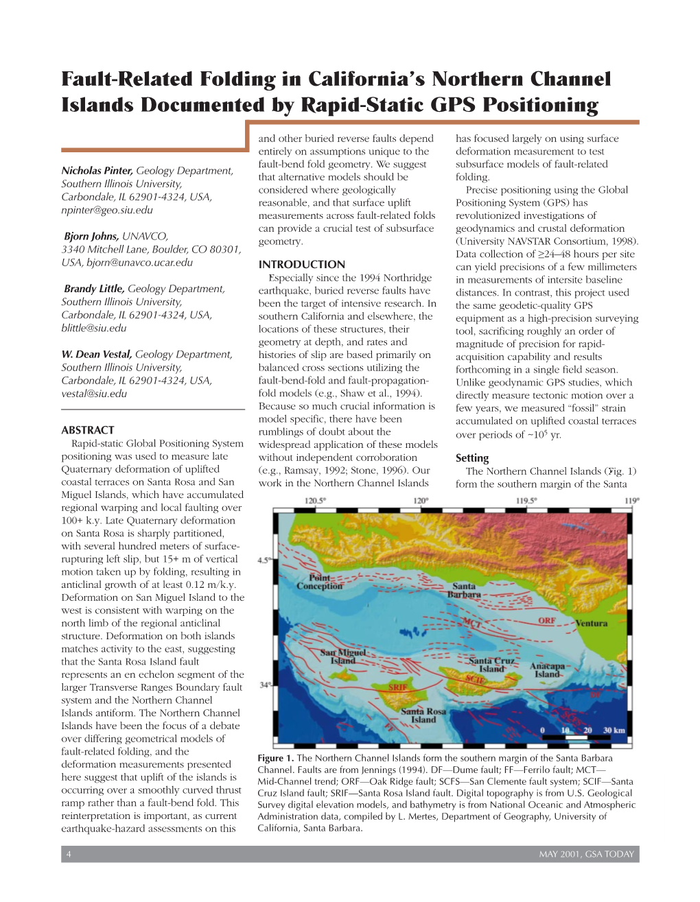 Fault-Related Folding in California's Northern Channel Islands