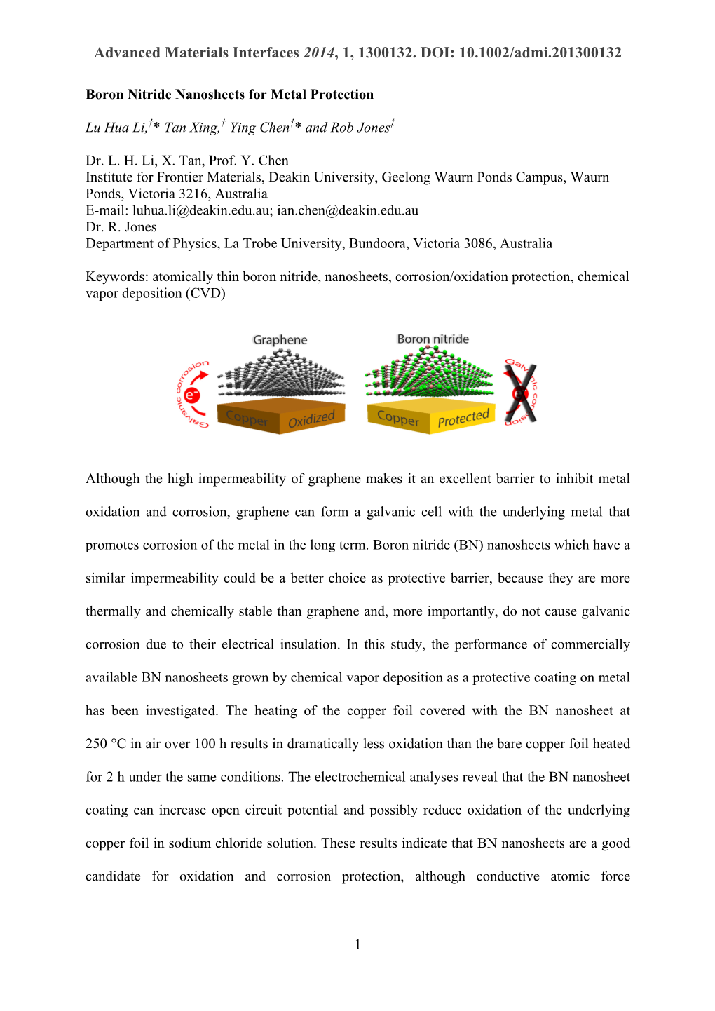 Boron Nitride Nanosheets for Metal Protection