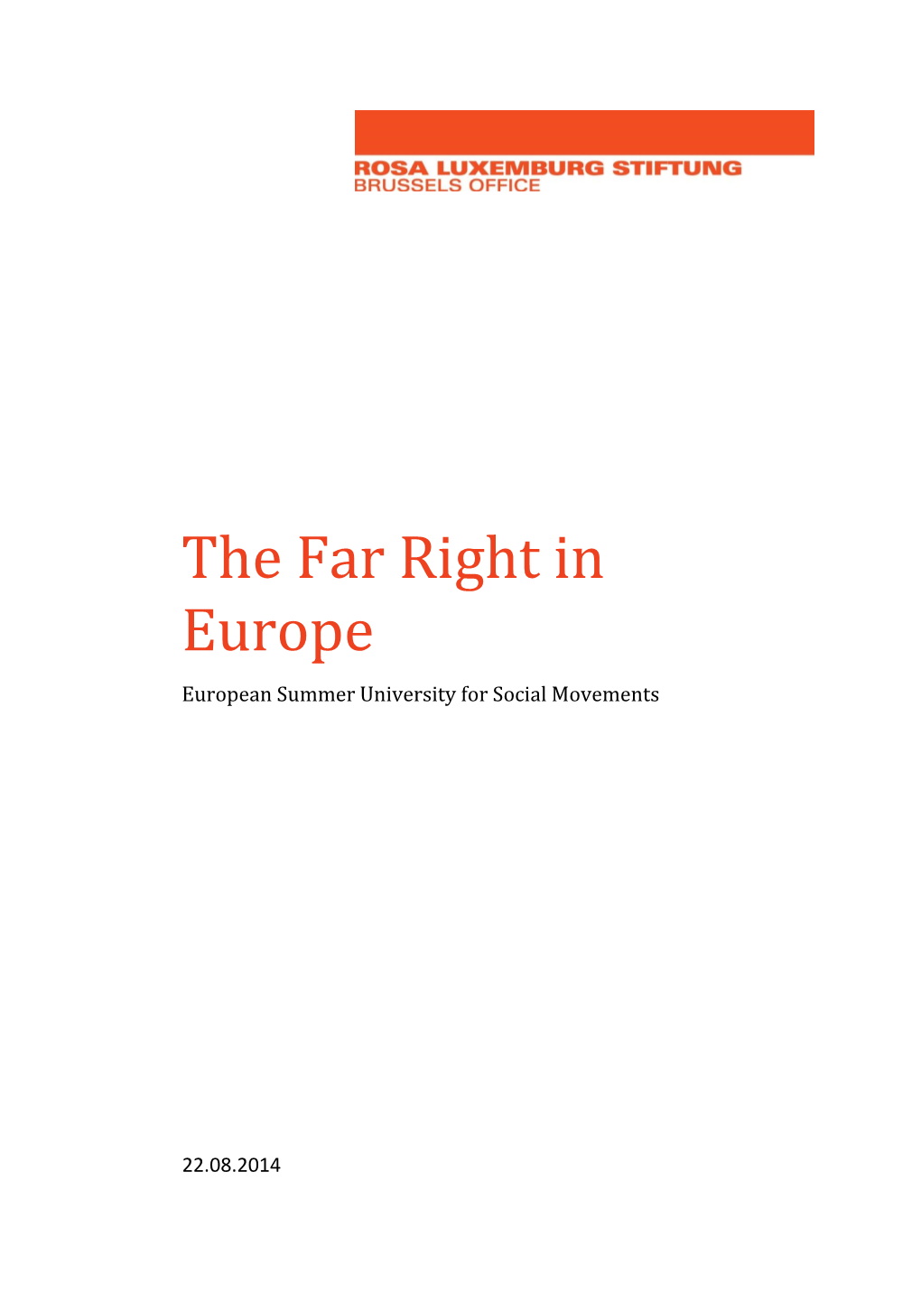 The Far Right in Europe