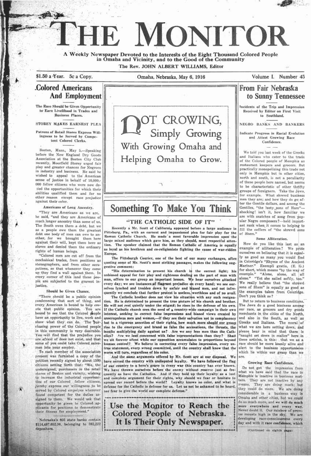 May 6, 1916 Volume I