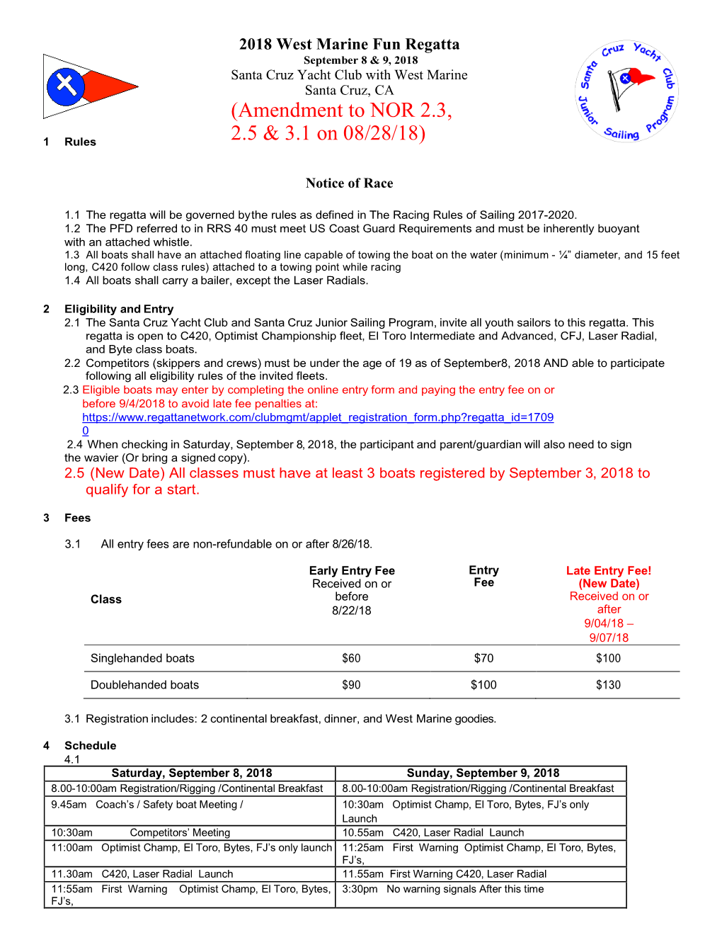 2018 NORWMFRF Amendment August 28 2018