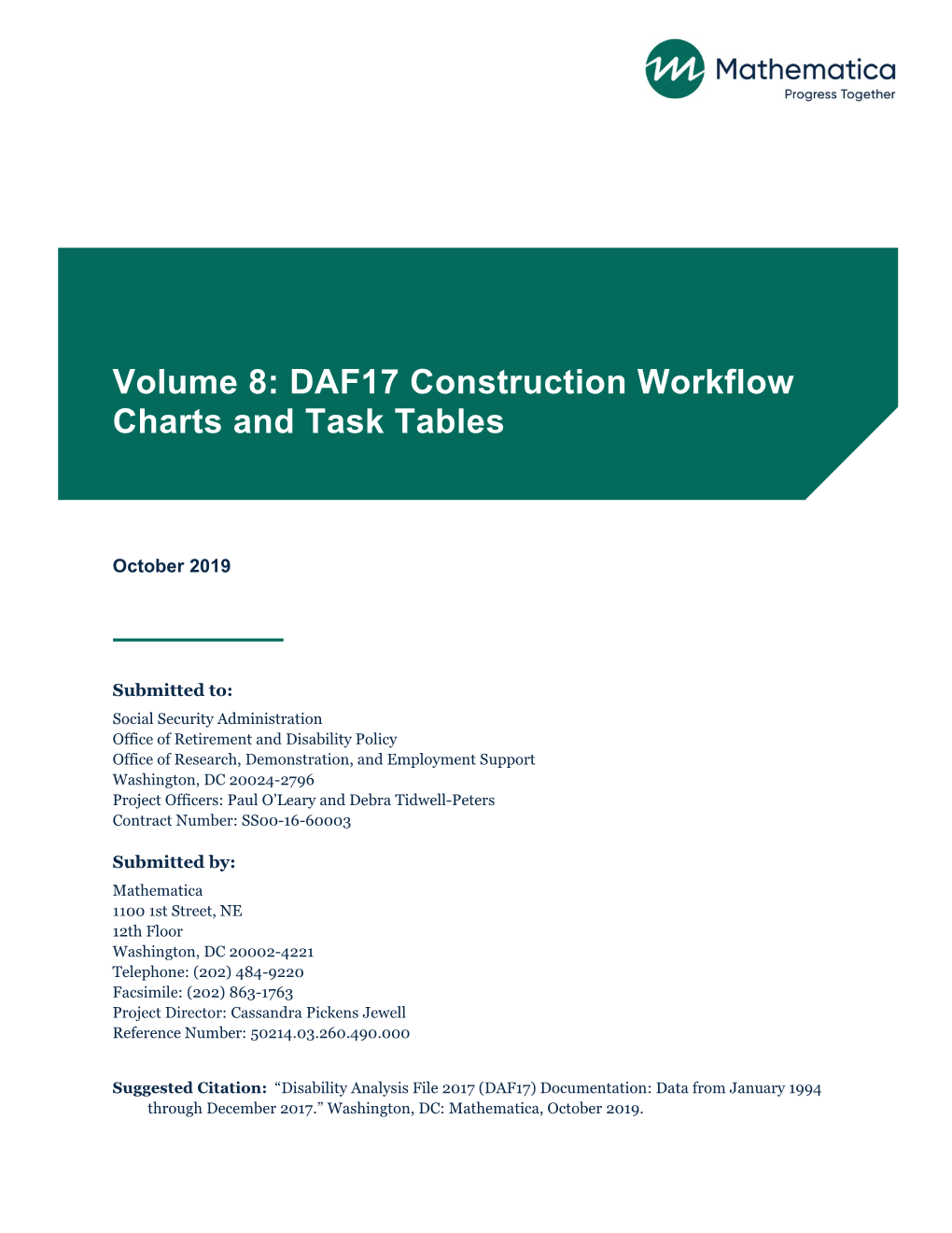 DAF17 Construction Workflow Charts and Task Tables