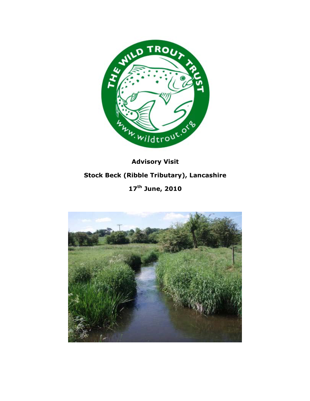 Advisory Visit Stock Beck (Ribble Tributary)