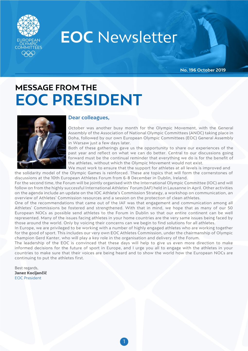 EOC PRESIDENT EOC Newsletter