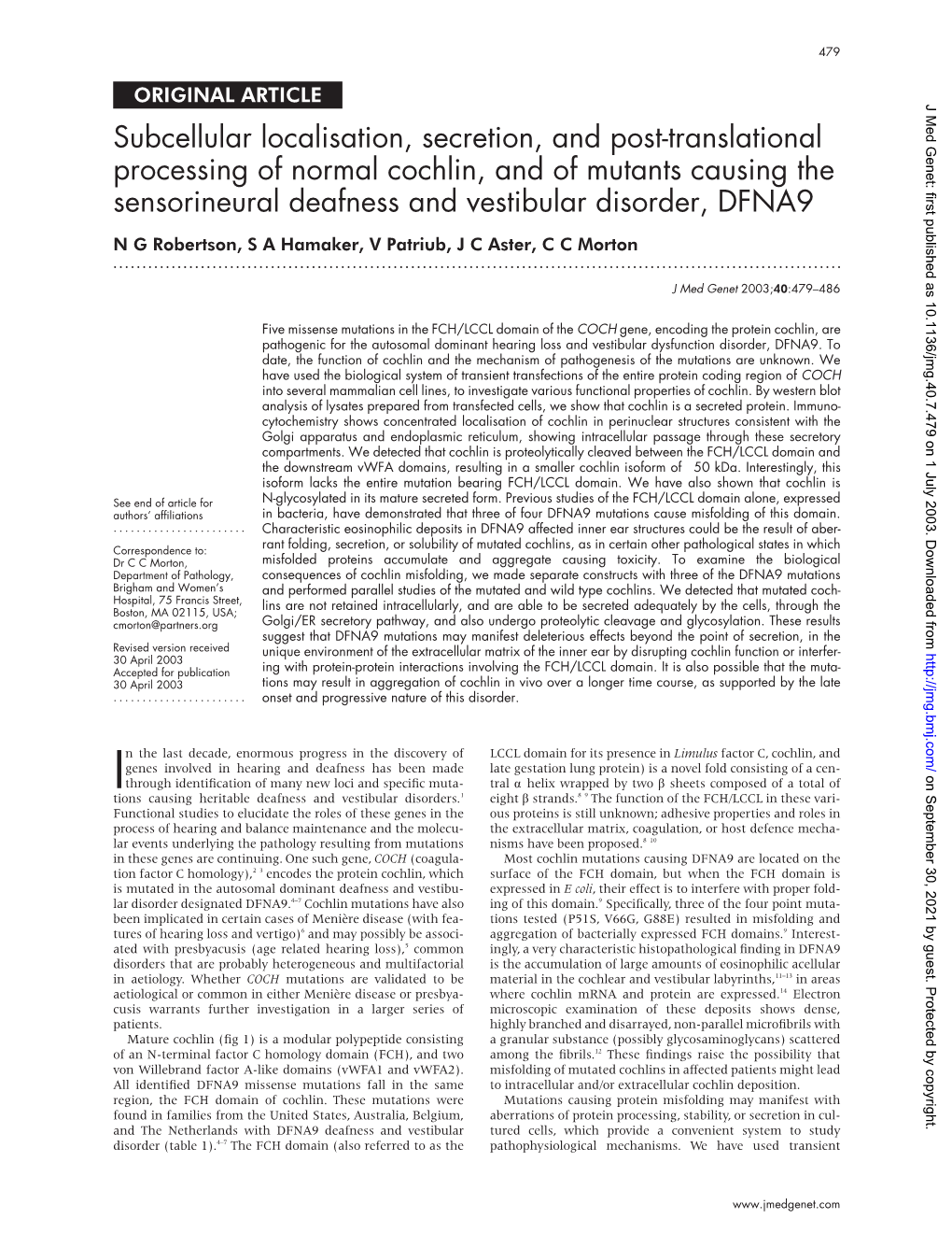 Subcellular Localisation, Secretion, and Post-Translational Processing Of