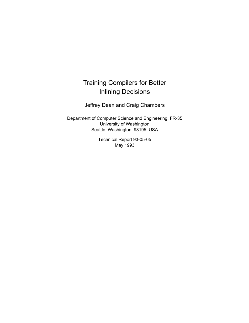 Training Compilers for Better Inlining Decisions