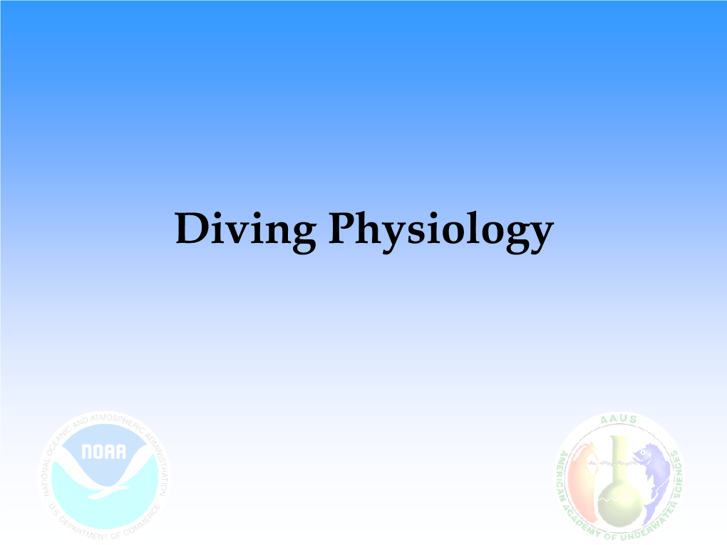 Diving Physiology Sources