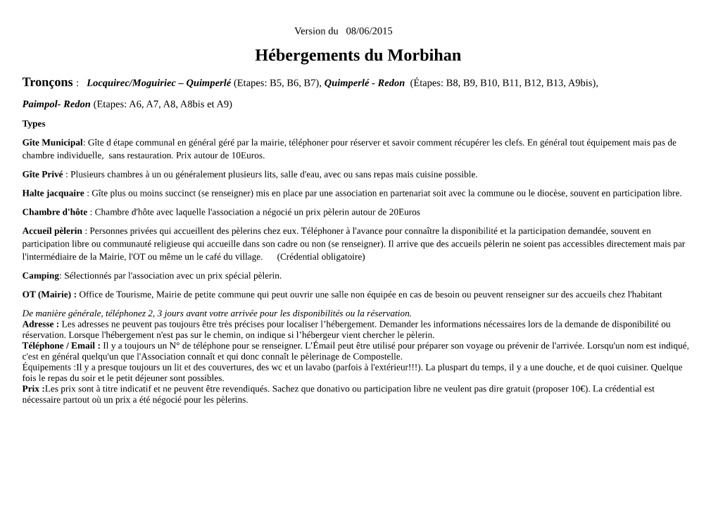 Hébergements Du Morbihan