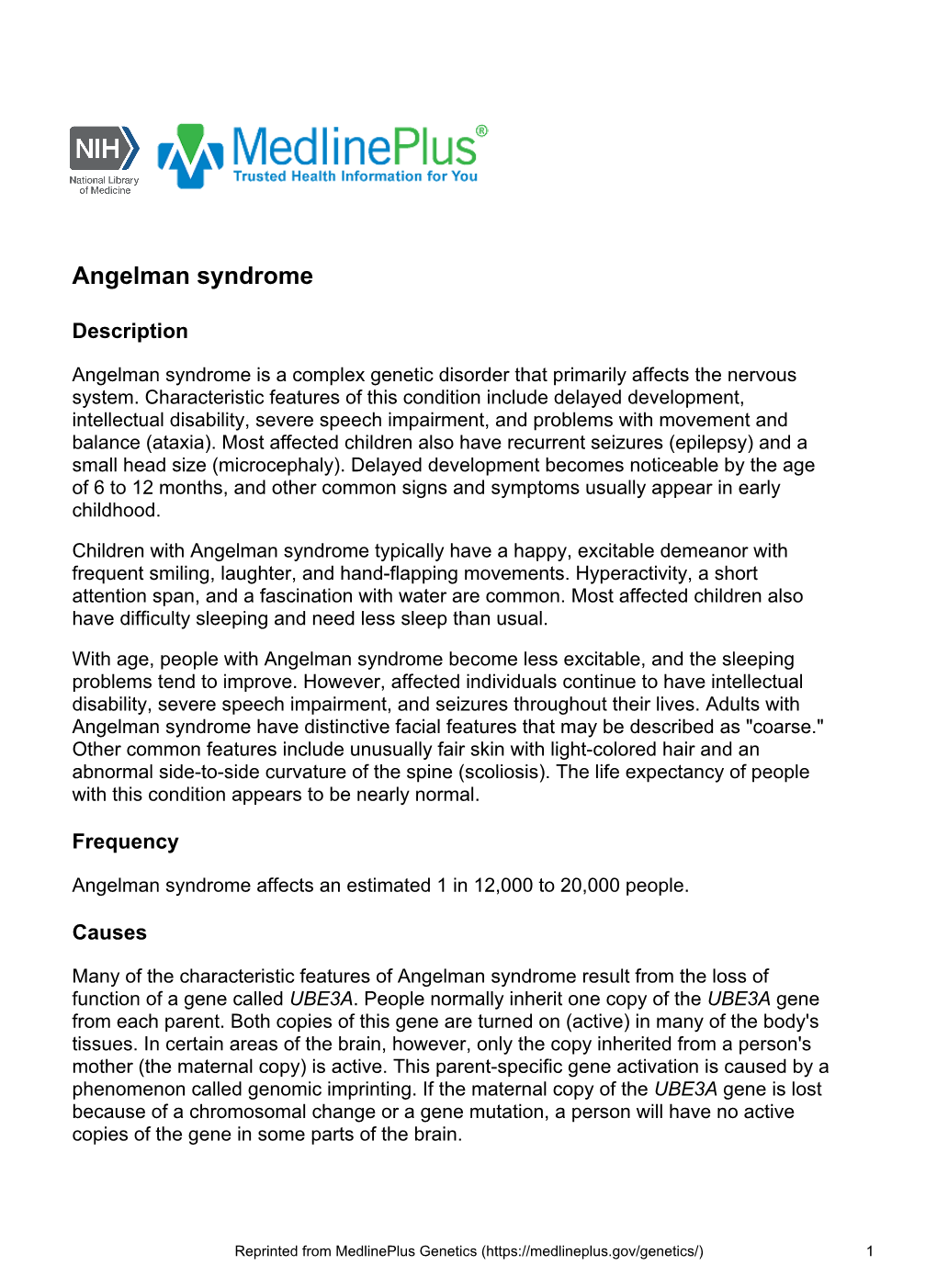 Angelman Syndrome