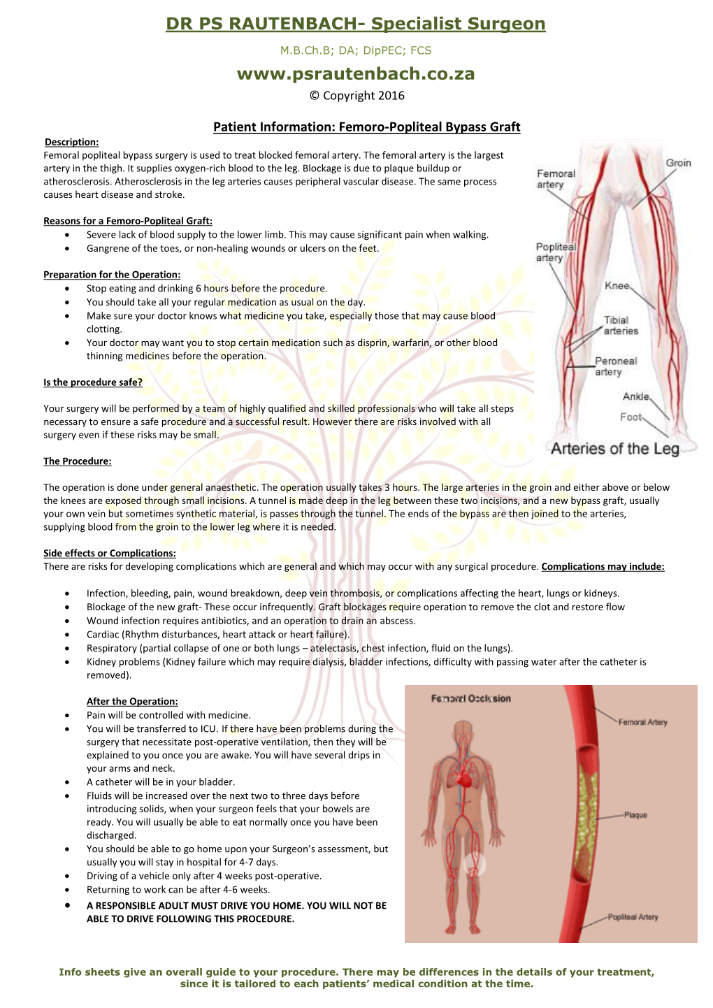 Femoro Popliteal Bypass Graft